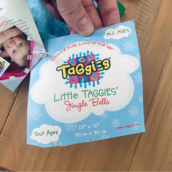 Taggies Jingle Bells Baby Lovey Sensory Jingle all the Way Winter Holiday Sleigh - Picture 6 of 9